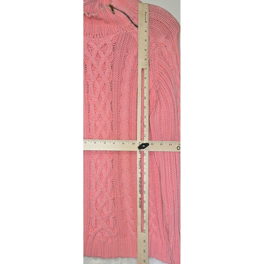 Ralph Lauren Sport Sweater Women Size Xl Coral Turtleneck Pullover Cable Knit - Picture 6 of 9